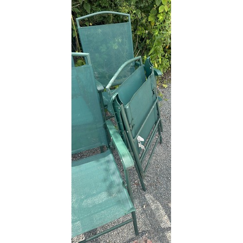 100P - Four outdoor garden chairs