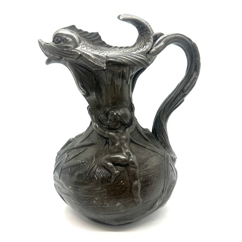 84 - French Pewter fish Jug, approximate height