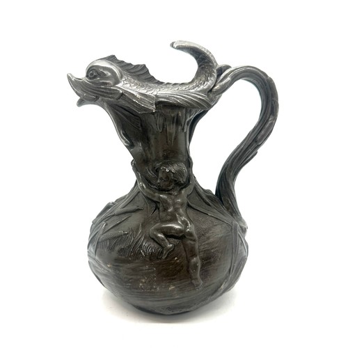 84 - French Pewter fish Jug, approximate height