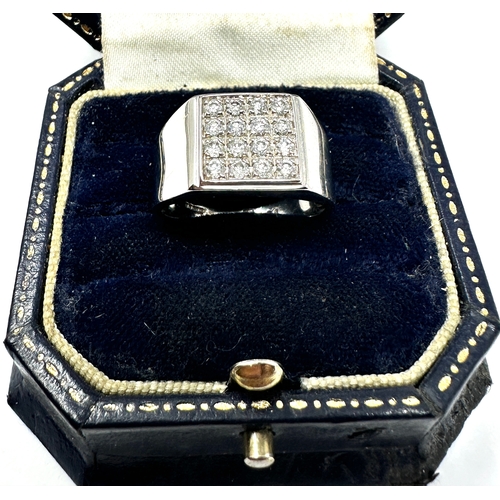 105 - 9ct white gold diamond ring weight 5g 0.50ct diamonds