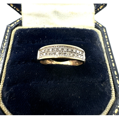 106 - 9ct gold diamond ring weight 1.8g