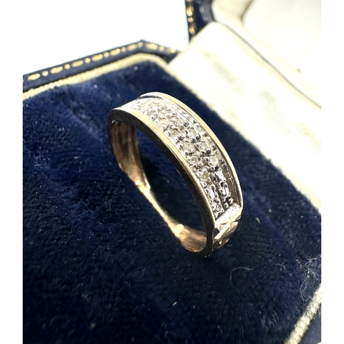 106 - 9ct gold diamond ring weight 1.8g