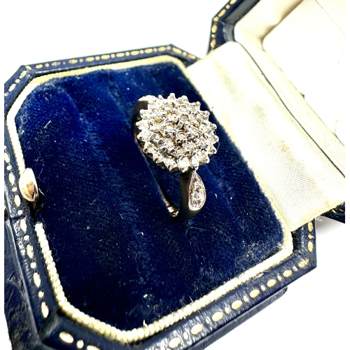 108 - 9ct gold diamond cluster ring weight 2.9g  0.33ct diamonds