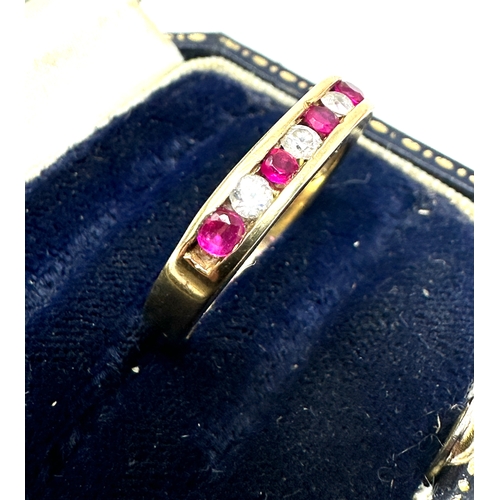 110 - 9ct gold ruby & diamond ring weight 3.5g