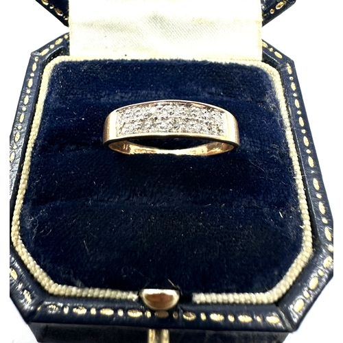 111 - 9ct gold diamond ring weight 2.1g