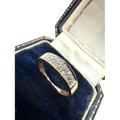 111 - 9ct gold diamond ring weight 2.1g