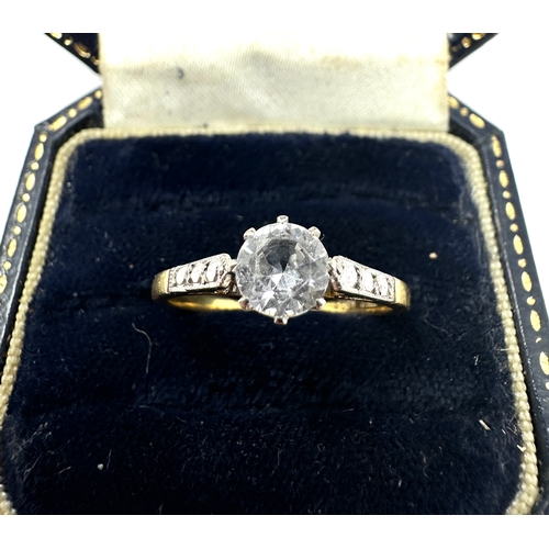 119 - 18ct gold diamond solitaire ring diamond measures approx 5.75mm est .70ct diamond weight 3.1g