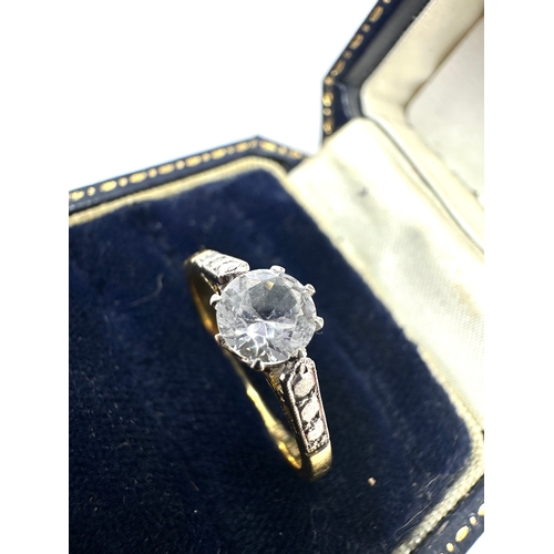 119 - 18ct gold diamond solitaire ring diamond measures approx 5.75mm est .70ct diamond weight 3.1g