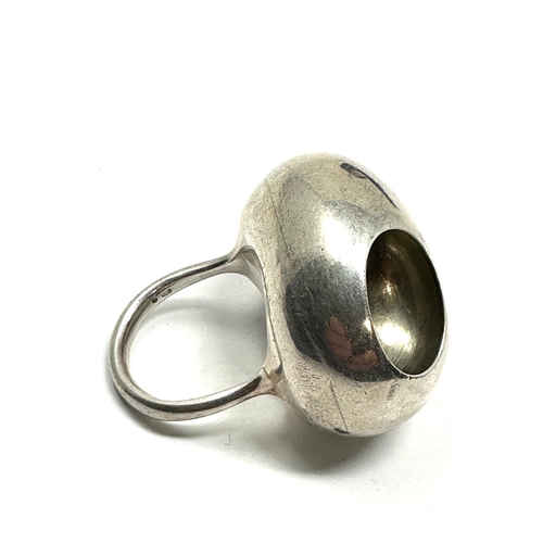 135 - Georg Jensen RARE CAVE ring by Jacqueline Rabun Sterling Silver No. 441