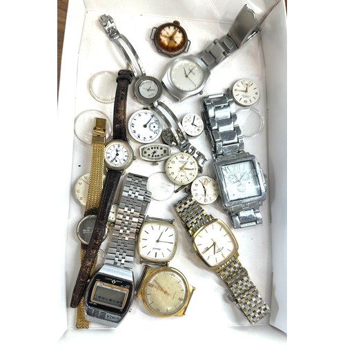 509 - Large selection of assorted watch faces and parts, untested