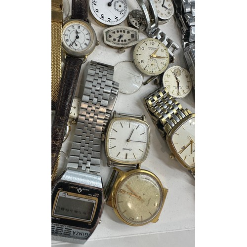 509 - Large selection of assorted watch faces and parts, untested