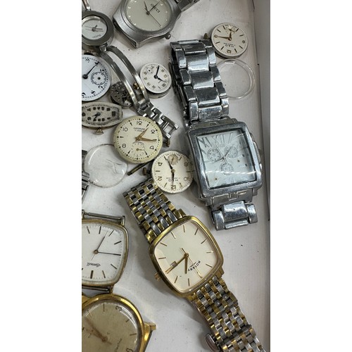 509 - Large selection of assorted watch faces and parts, untested