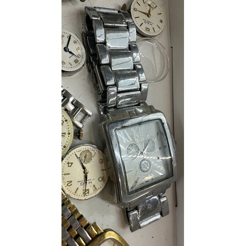 509 - Large selection of assorted watch faces and parts, untested