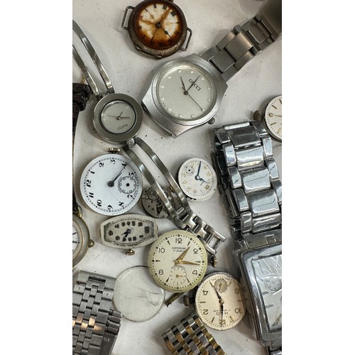 509 - Large selection of assorted watch faces and parts, untested