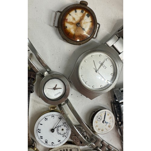 509 - Large selection of assorted watch faces and parts, untested