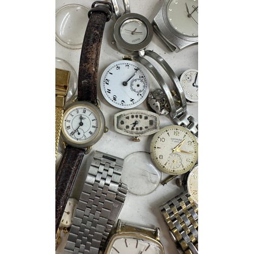 509 - Large selection of assorted watch faces and parts, untested