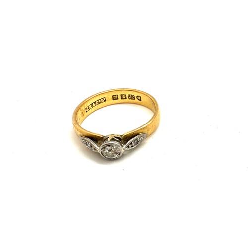 170 - 22ct Gold diamond ring total weight 4.1grams ring size N