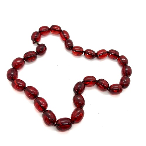 497 - Cherry amber type necklace