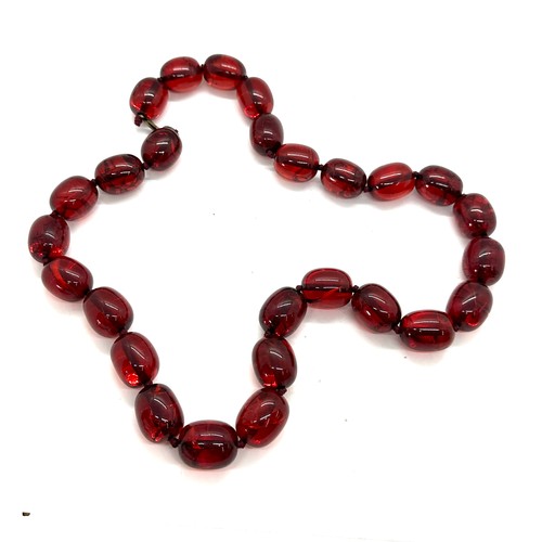 497 - Cherry amber type necklace