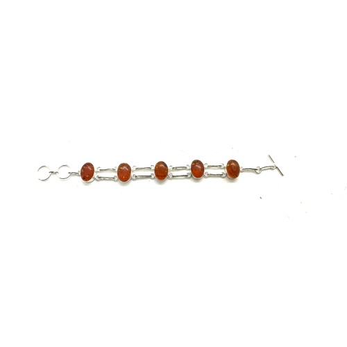 499 - Amber 925 silver bracelet