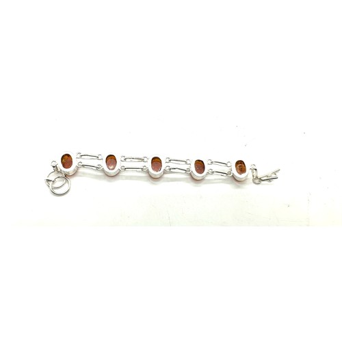 499 - Amber 925 silver bracelet