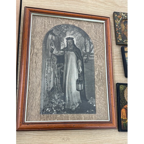 29 - Selection of framed religious prints/ icons largest measures 18 inches tall and 14 wide