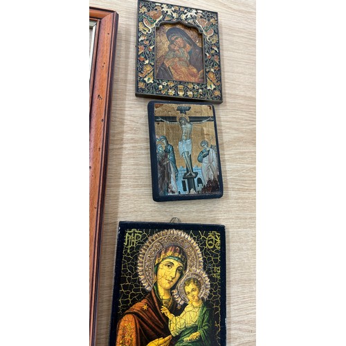 29 - Selection of framed religious prints/ icons largest measures 18 inches tall and 14 wide