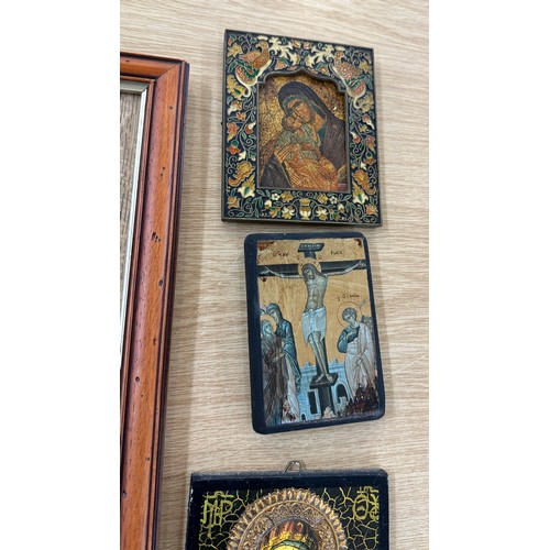 29 - Selection of framed religious prints/ icons largest measures 18 inches tall and 14 wide