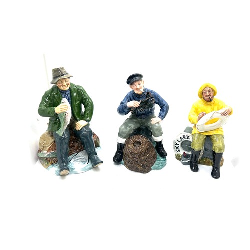 11 - Selection of Royal Doulton figures includes a good catch, The Lobster man and The boat man