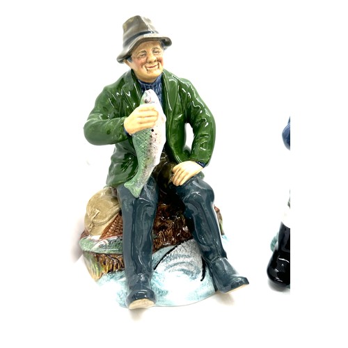 11 - Selection of Royal Doulton figures includes a good catch, The Lobster man and The boat man