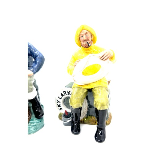 11 - Selection of Royal Doulton figures includes a good catch, The Lobster man and The boat man