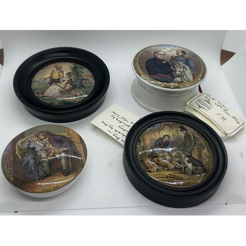 519 - Selection of 4 antique Pot lids