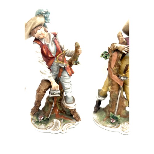 17 - Three vintage Capodimonte figures