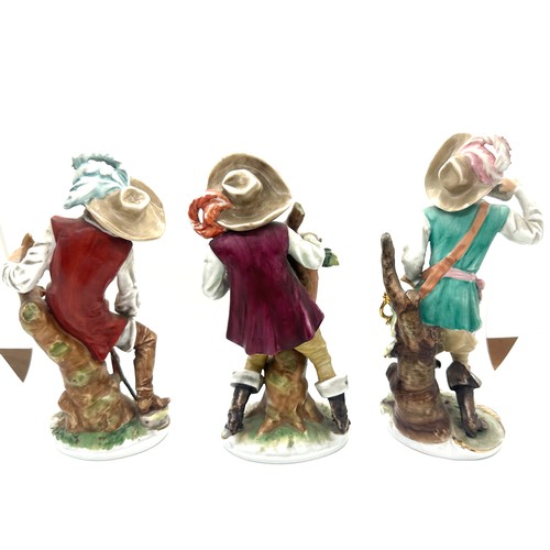 17 - Three vintage Capodimonte figures