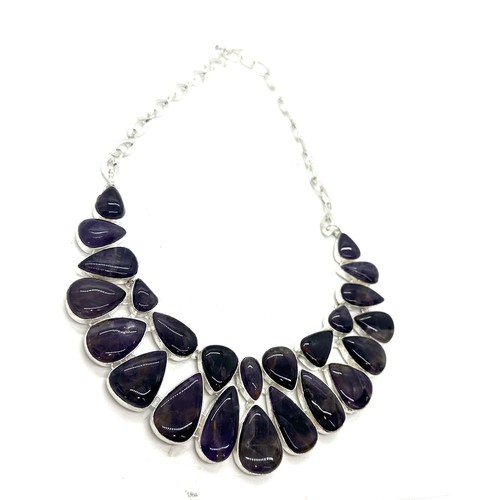 548A - 925 natural amethyst necklace