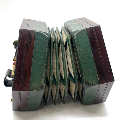 543A - Antique rock Chidley 48 button concertina in wooden case