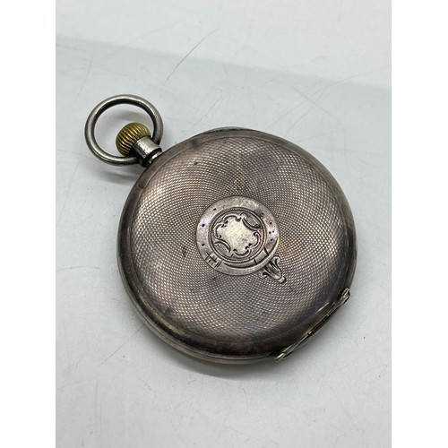 512 - Silver repeater pocket watch for restoration