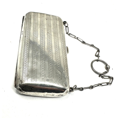 6 - Antique silver purse fitted interior weight 118g