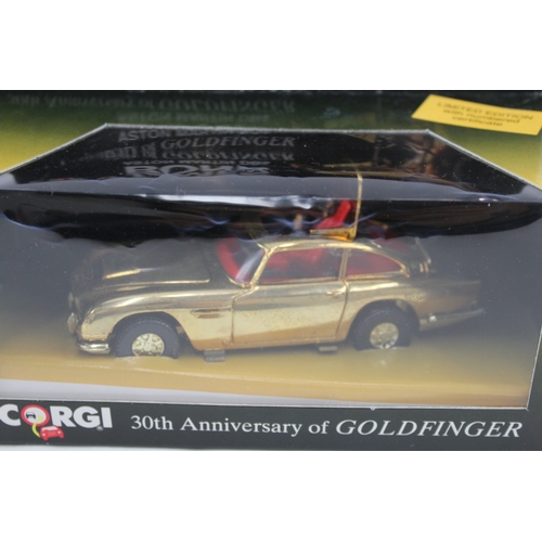 425 - Boxed Corgi Diecast James Bond Goldfinger 30th Anniversary Gold Aston Martin DB5