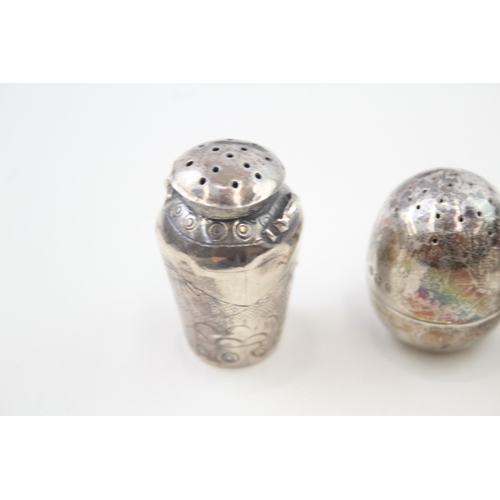 38 - 3 x .925 sterling novelty salt / pepper shakers inc victorian