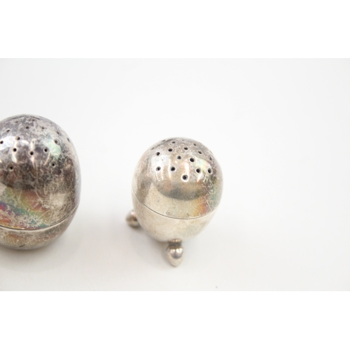 38 - 3 x .925 sterling novelty salt / pepper shakers inc victorian