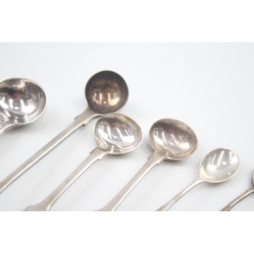 47 - 9 x .925 sterling condiment spoons inc georgian