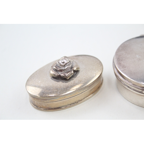 54 - 4 x .925 sterling silver pill / trinket box