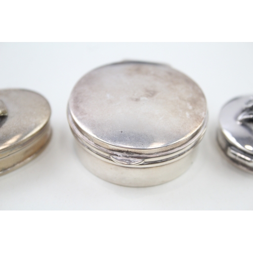 54 - 4 x .925 sterling silver pill / trinket box