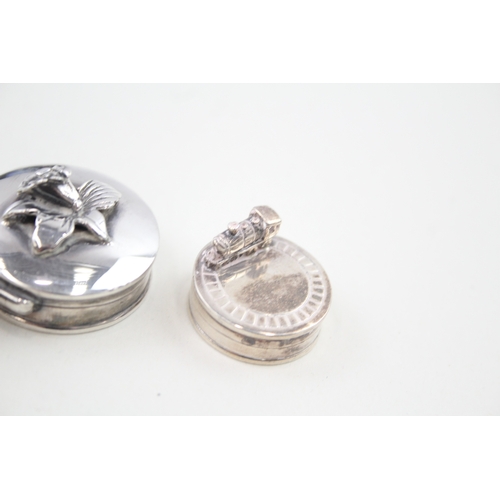 54 - 4 x .925 sterling silver pill / trinket box