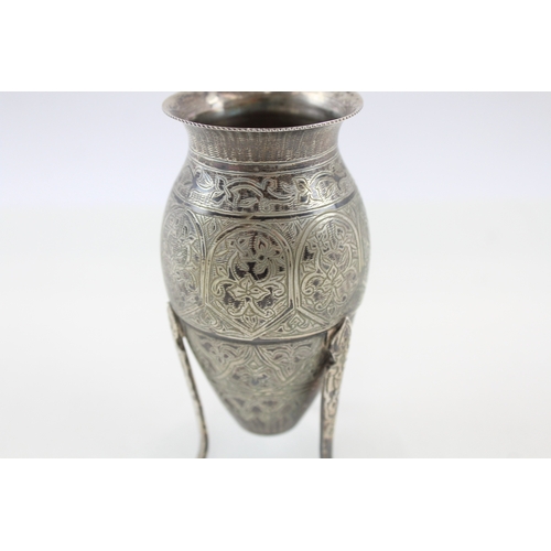 406 - Silver Plate Earn Vase Vintage Height: 11.5cm