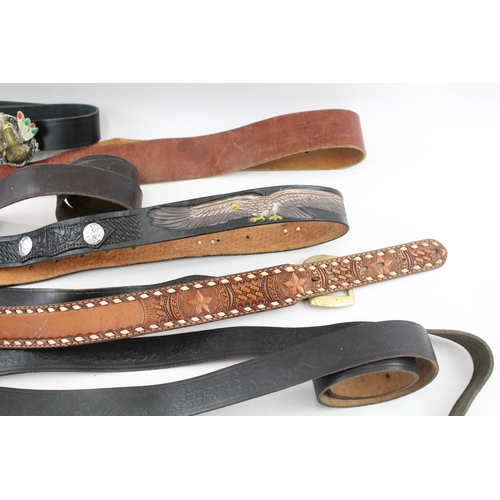 407 - Assorted Leather Non Leather & Vintage Belts