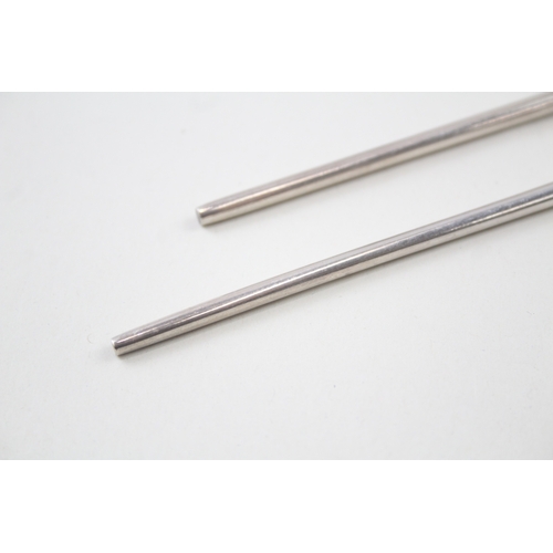 73 - .925 sterling bamboo design chopsticks