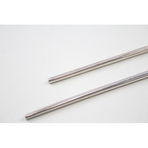 73 - .925 sterling bamboo design chopsticks