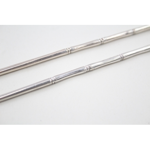 73 - .925 sterling bamboo design chopsticks